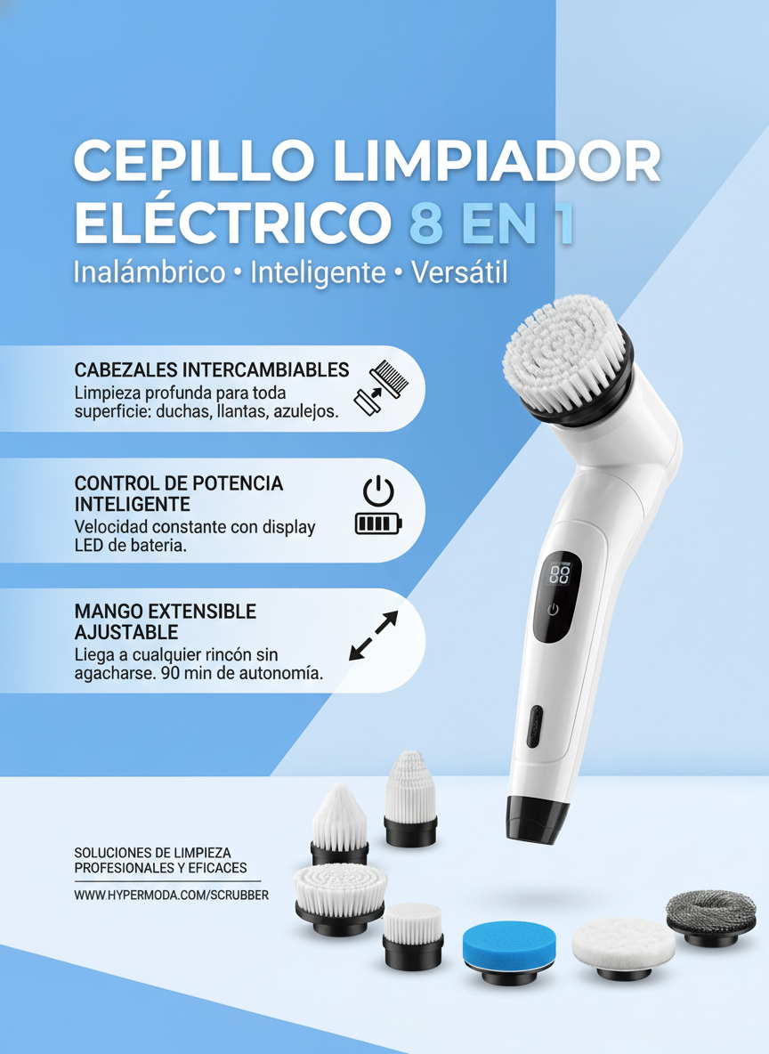 Cepillo Electrico Limpieza 9 en 1